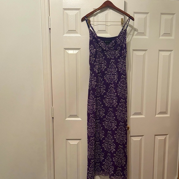 INC International Concepts Purple and White Floral Maxi Dress. - Picture 1 of 7